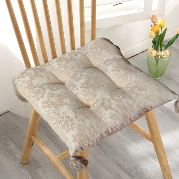 SouMaox Decorative Indoor Seat Cushion Soft Breathable Winter Warmth Pad Living Room Floral Pattern Pillow Square Versatile Home Accessory