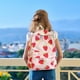 thumbnail image 3 of Lonchera, cajas Bento, mochila con estampado floral de fresas para niñas, mochila escolar de moda para el campus, adecuada para la escuela secundaria, mochilas, 3 of 4