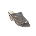 thumbnail image 2 of Women's Strappy Rhinestone Slide Dress Sandal-GREY-9, 2 of 5