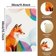 thumbnail image 2 of Decorative Metal Signs  Plaques Geometric Color Block Fox with Colorful Wavy for Home Yard Decor 16x12inch, 2 of 6