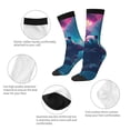 thumbnail image 3 of KLL DJ Panda Hot Air Balloon Print Cool Socks Men's Women's Crew Socks Funny Crazy Novelty Stockings, 3 of 6