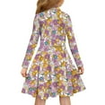 thumbnail image 3 of DISNIMO Hippie Dress Girls Flower Dresses for Kids 3-4 for School Girl Dress Kids Long Sleeve Collared Dress for Girls Button Down Midi Dress Girls Skater Dress Kid Sundress Girls Clothes, 3 of 7