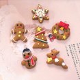 thumbnail image 4 of Advancent 6 piezas de decoración de la caja del teléfono de Navidad adornos colgantes de copos de nieve de árbol de Navidad de cerámica suave Kits de decoración para fiestas, 4 of 6