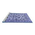 thumbnail image 2 of Ahgly Company Machine Washable Indoor Square Persian Blue Traditional Area Rugs, 6' Square, 2 of 4