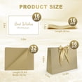 thumbnail image 2 of Gift Bag, 16PCS 12.6" x 9.8" x 4.3" Champagne Gift Bag with 16 Ribbon and 16 Greeting Cards 32 Tissue Paper, Large Gift Bags Wedding Gift Bags Present Bags for Birthday Valentines Party Birthday Mothers Day, 2 of 3
