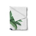 thumbnail image 2 of Vintage Nautical Tattoo Soft Flannel Fleece Throw Blanket, Tropical Palm Trees Anchor and Exotic Hibiscus, Cozy Plush for Indoor and Outdoor Use, 70" x 90", Peacock Green Multicolor, by Ambesonne, 2 of 5