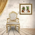 thumbnail image 3 of Fab Funky  24x20 Gold Ornate Wood Framed with Double Matting Museum Art Print Titled - Hot House Tigers, Pair, Pink Green, 3 of 4