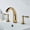 Gold, variant on Bathroom Basin Faucet Dual Handles Mixer Chrome Deck Bathtub Mixer Tap Three Hole Widespread Faucet Set Water Tap
