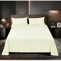 Superior Series Rayon Made from Bamboo Sheet Set - Wrinkle Free -Softer than Cotton- Deep Pockets - 4 Piece - 1 Fitted Sheet, 1 Flat, 2 Pillowcases King, Ivory
