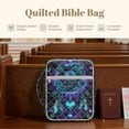 thumbnail image 6 of ZUXONGSY Skull Rose Heart Print Bible Case for Women Quilted Bible Carrier Sturdy Christian Tote Bag with Handle ChuZU Bag for Study, 6 of 7
