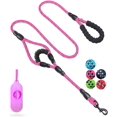 thumbnail image 1 of YIXIGGC Dog Leash,5 FT Heavy Duty Double Handle Dog Leash with Comfortable Padded and Reflective,Rope Dog Leashes for Small,Medium,Large Dogs (Rope-Pink) DYF329-2202, 1 of 6