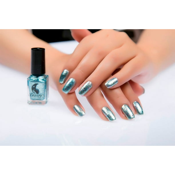 Esmalte de uñas espejo plateado - Pasta de metal color acero inoxidable 6 ml
