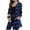 Blue, variant on Womens Plaid Shirts Full Button Long Sleeve Shirts Jackets with Hood Fall Fashion Casual Blouse Outwear with Pockets