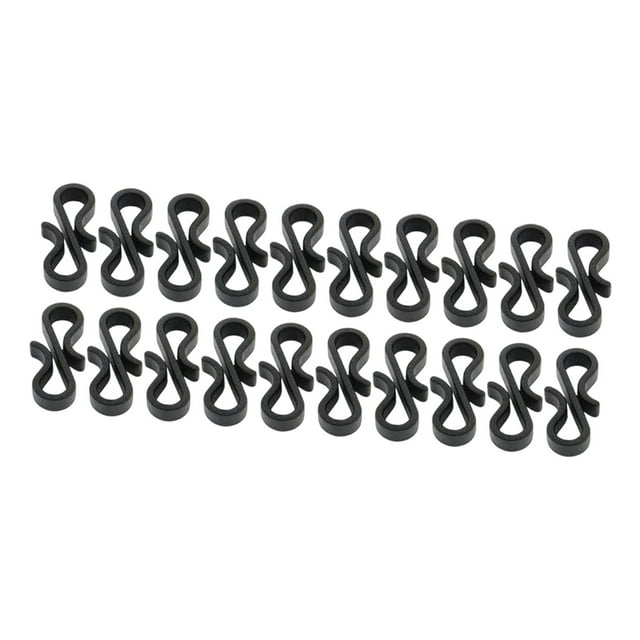 Ganchos para cables ligeros, clips en forma de S, resistentes al desgaste, para colgar en pendientes, ganchos para remolques 20 piezas