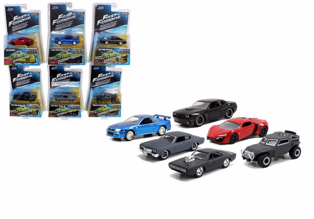 Fast & Furious Build N Collect Wave 2 6pc Diecast Car Set IN BLISTER PACKS 1/55 by Jada 