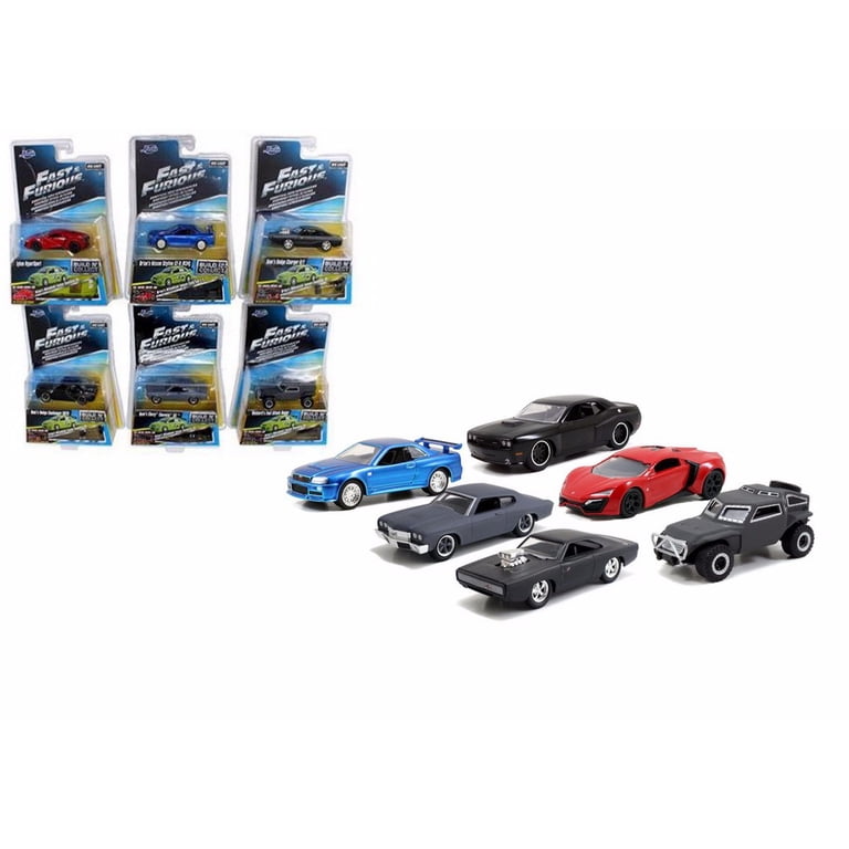 Fast & Furious Build N Collect Wave 3, 6pc Diecast Car Set IN