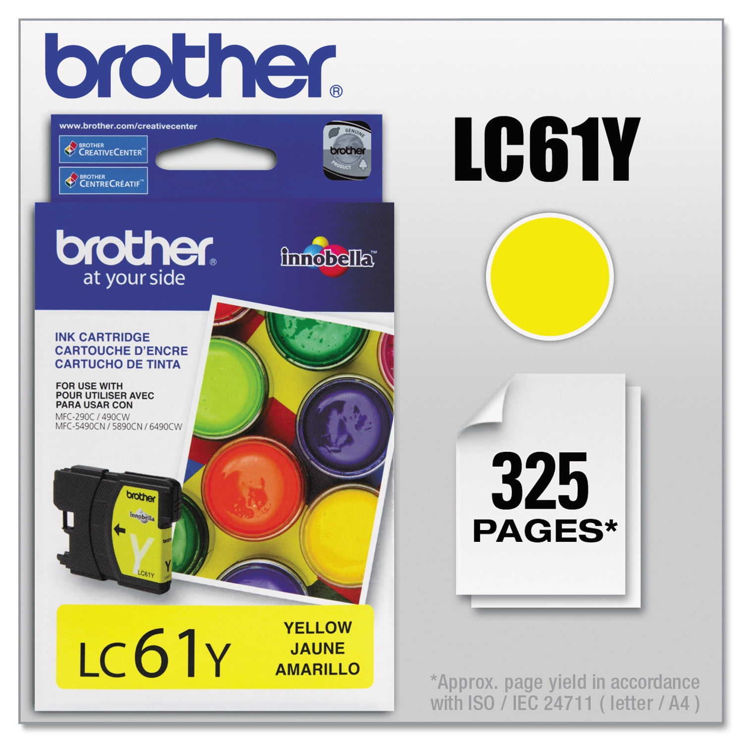 Brother LC61Y Single Ink Cartridge - Yellow (BRTLC61Y)