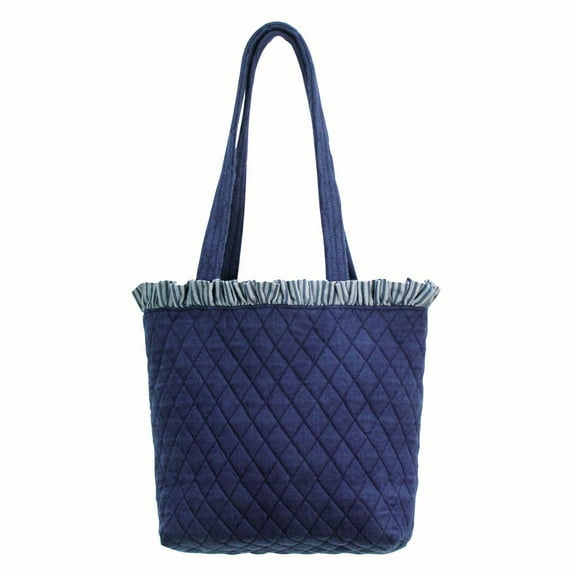 Denim Ruffle Tote