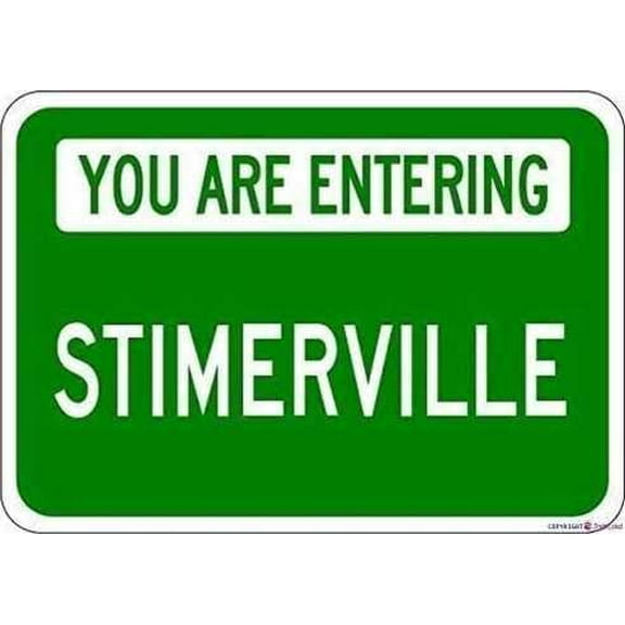 Warning reminder Sign You Are Entering Stimerville - Customized Stimer Lastname Street For Wall Decor 8 x 12 inches Office Supplies Metal Sign