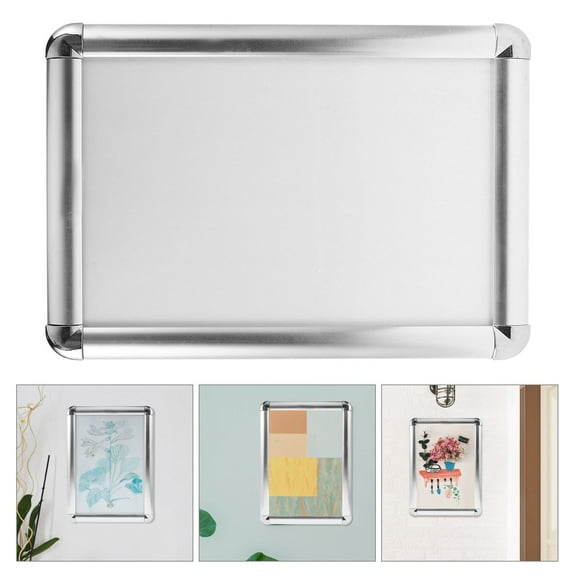 A4 Wall Photo Frame Aluminum Alloy Snap Frame Poster Frame Picture Advertising Frame Wall Mounting Display 1 Set