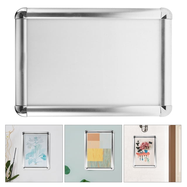 ADDHAT Marco Abatible De Aluminio Plateado Para Póster Con Instalación Sencilla Y Apariencia Sofisticada