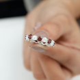 thumbnail image 3 of Round 3mm Garnet Natural Gemstone 925 Sterling Silver Eternity Band Ring for Women | Wedding, Engagement Bridal Rings | Mothers Day Gift, 3 of 5