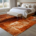 thumbnail image 4 of Burnt Orange Area Rug 5x7 FT, Non Slip Bedroom Throw Carpet, Retro Oil Painting Modern Abstract Art Aesthetics Washable Soft Floor Carpet Non-Shedding Rug for Dining Room Bedside Classroom Desk, 4 of 9