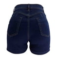 thumbnail image 4 of Gubotare Baggy Denim Shorts Women Women's Casual Ripped Denim Shorts High Rise Distressed Rolled Hem Jeans Shorts (Dark Blue,Size XL), 4 of 7