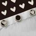 thumbnail image 4 of Manfei Cartoon Heart Print Blackout Curtains Set of 2 (52x84 Each),Cute Graffiti Loves Window Curtains,Brown White Curtains and Drapes For Girls,Super Cozy Room Decor, 4 of 6