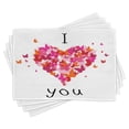 thumbnail image 1 of Ambesonne Butterfly Place Mats Set of 4, Heart Love, Standard Size, Multicolor, 1 of 6