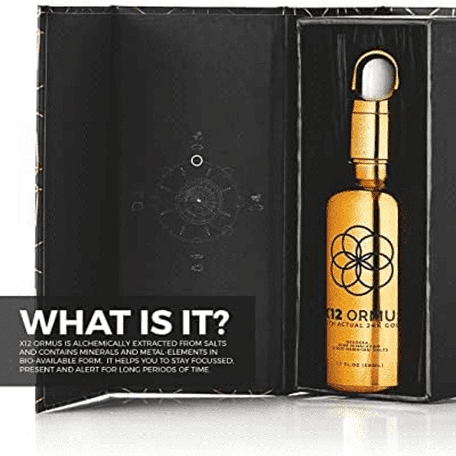 Ormus Monoatomic Gold Concentrate – High Potency Liquid Mineral – 1.7 fl oz (50 ml), Food-Grade 24K Gold with Dead Sea & Himalayan Salt Blend