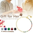 thumbnail image 2 of Fasjewly Gemstone Tenis Bracelet,18K Gold Plated Dainty Multi-colors Cubic Zirconia Chain Link Bracelet Jewellry Gifts for Women Girls, 2 of 7