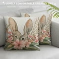 thumbnail image 3 of PHYHOO  Easter Pillow Covers,Rabbit Floral Decorations Holiday Farmhouse Decorative Spring Pillow Case for Home Sofa Couch, 3 of 5