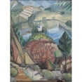 thumbnail image 2 of Henri Le Fauconnier 15x18 Gold Ornate Wood Frame and Double Matted Museum Art Print Titled - Lake (1911), 2 of 4
