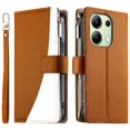 thumbnail image 1 of Funda cartera GANGXUN para Xiaomi Redmi Note 13 4G , cuero PU con tarjetero, cremallera, correa de mano, soporte y protección 1244°, 1 of 6