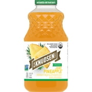 R.W. Knudsen Family Organic Just Pineapple Juice, 100% Juice, 32 oz, Glass Bottle