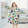 thumbnail image 5 of FORMRS Wearable Blanket Hoodie with Sleeves for Kids Cozy Flannel Sweatshirt, Vibrant Toucans Pattern, 5 of 7