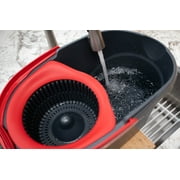 O-Cedar EasyWring™ Microfiber Spin Mop & Bucket System with 1 Extra Mop Head Replacement (2 Total Refills)