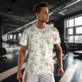 thumbnail image 3 of Wukai Air Balloon and Flower Print Men's Short-Sleeved Mesh T-Shirt,Quick-Dry Short Sleeve Workout T-Shirt-X-Small, 3 of 8