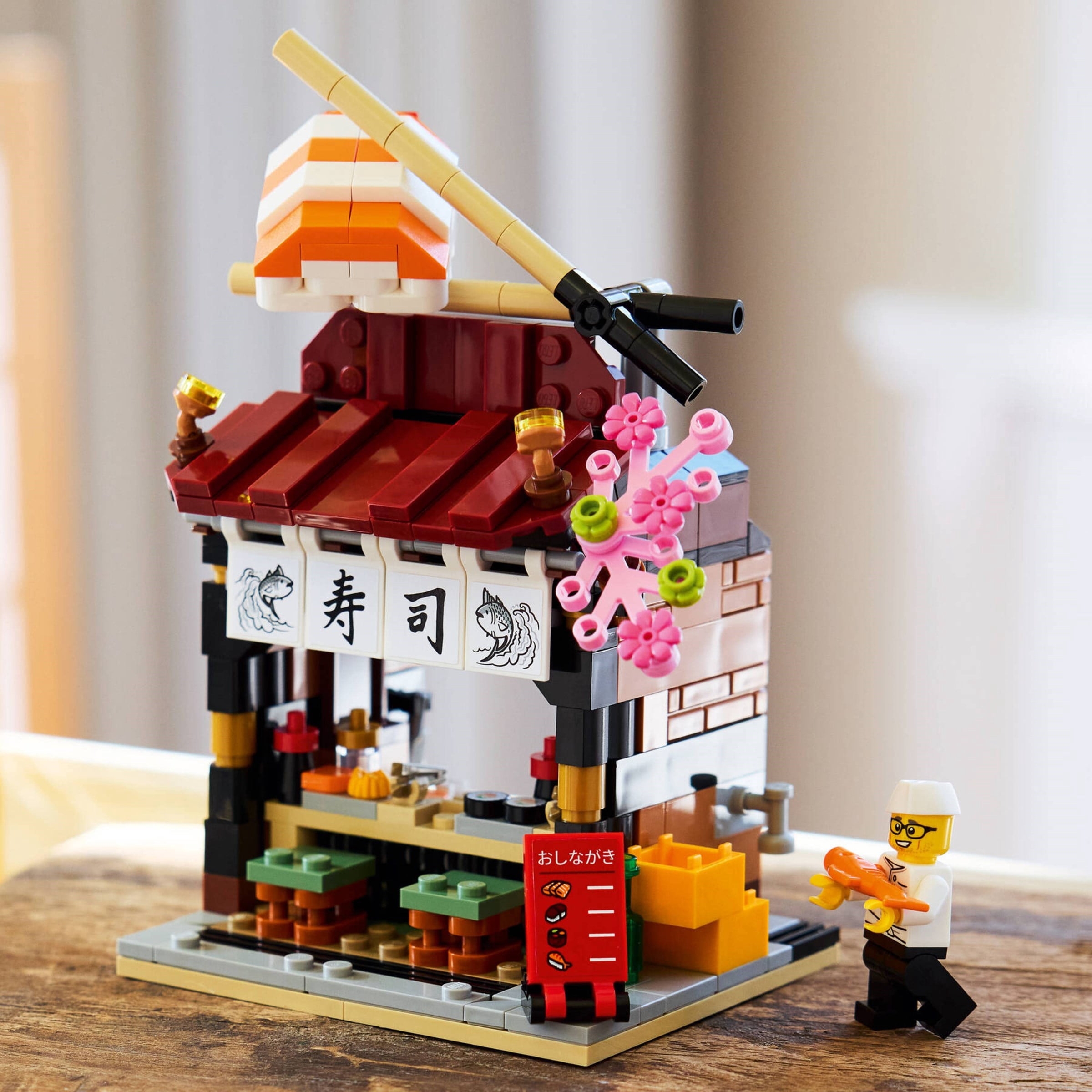 LEGO Restaurants of the World: Japan  289-Piece Japanese Restaurant Building Kit with Chef Minifigure, Sushi Decor Display Model, Collectible Gift for Teens  40906