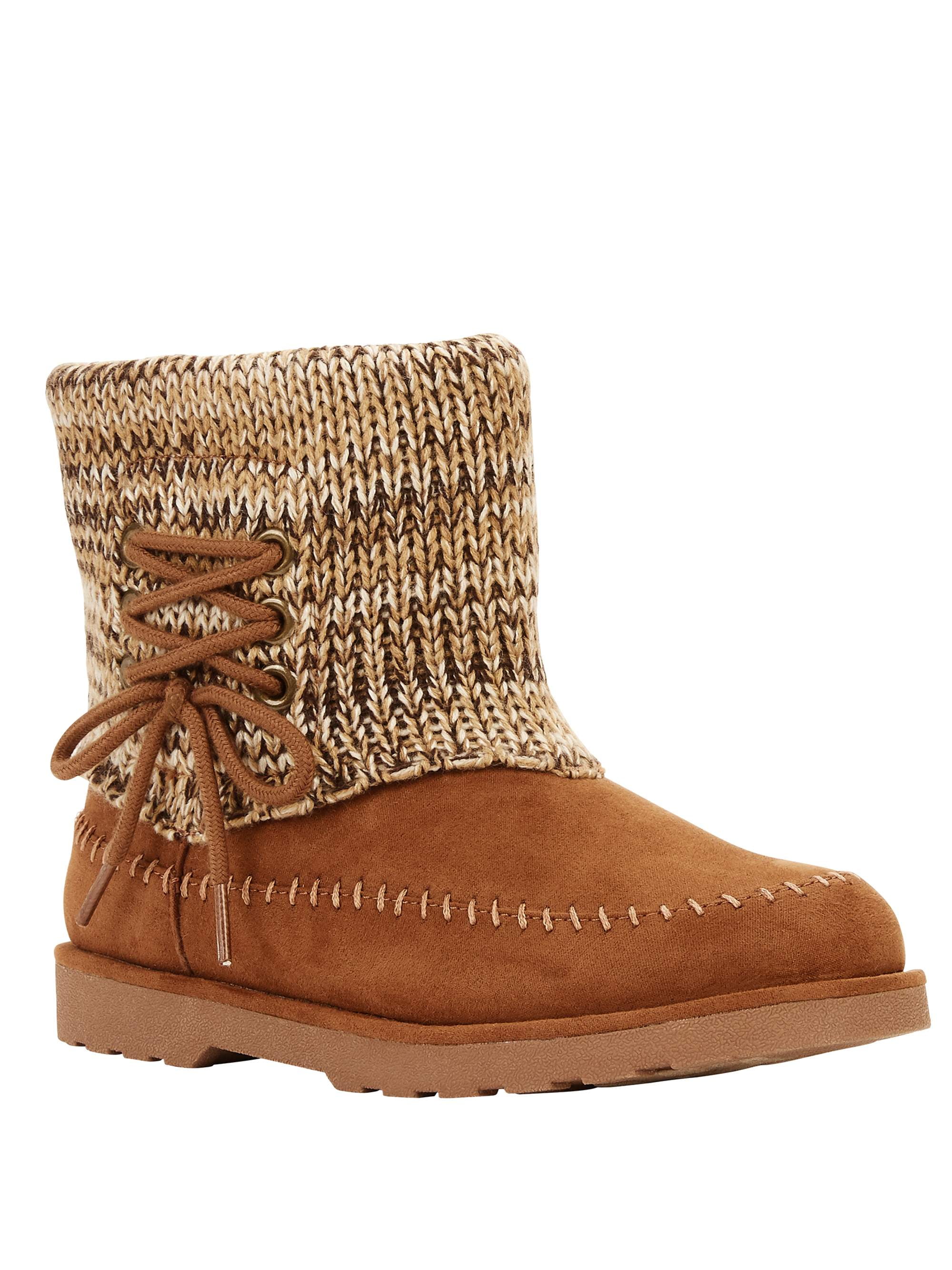 Women/'s Vegan Fur Ankle Boots