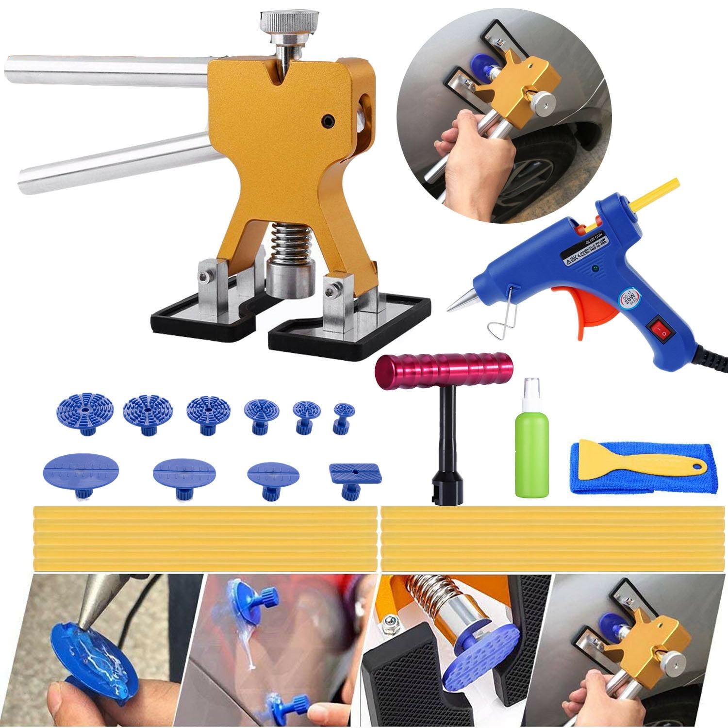 Dent Puller Tool Paintless Dent Repair Kits Paintless Dent Removal