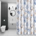 thumbnail image 4 of Summer Ocean Bathroom Shower Curtain, Watercolor Blue Brown Coral Starfish Waterproof Washable Soft Bath Curtain for Bathtub Decor with 12 Hooks&Grommet, 54x78 Inch, 4 of 9