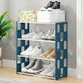 thumbnail image 1 of Shoe Racks for Bedroom Plastic Organizer for Closet 4 Tier Shoe Cubby Free Standing Shelves Cabinet For Entryway Vertical Tower, Bedroom Closet Entry Dorm Room, 1 of 8