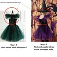 thumbnail image 4 of CHOYURME CHONYURM Girls Halloween Witch Costume with Witch Hat and Magic Brooms for 2-12 Years, 4 of 7