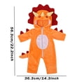 thumbnail image 4 of AmaMary 18 inch Reborn Doll Clothes Set, Orange Triceratops Plush Onesie Outfit with 2 Bibs & 2 Diapers, Fits 16-18 Inch Baby Dolls, Soft Doll Care Accessories Gift for Kids, 4 of 6
