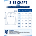 thumbnail image 7 of PureChapter Boys T Shirts 3 Pack Raglan Long Sleeve Henley Color Block Half Button Casual T-shirt for Kids 7-15, 7 of 7