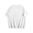 thumbnail image 3 of Men's White Bob Marley Reggae Icon Abstract Art Graphic T-Shirt, Crew Neck Casual Top, 3 of 6