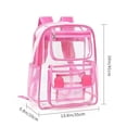 thumbnail image 3 of Weebloom Large School Clear Backpack For Kids Boys Girls Waterproof Transparent Large Capacity For Outdoor Travel Bookbag Middle High School College Pink, 3 of 9