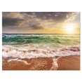 thumbnail image 2 of Plage de Sable Lavée par les Vagues - Impression sur Toile Paysage Marin, 2 of 3